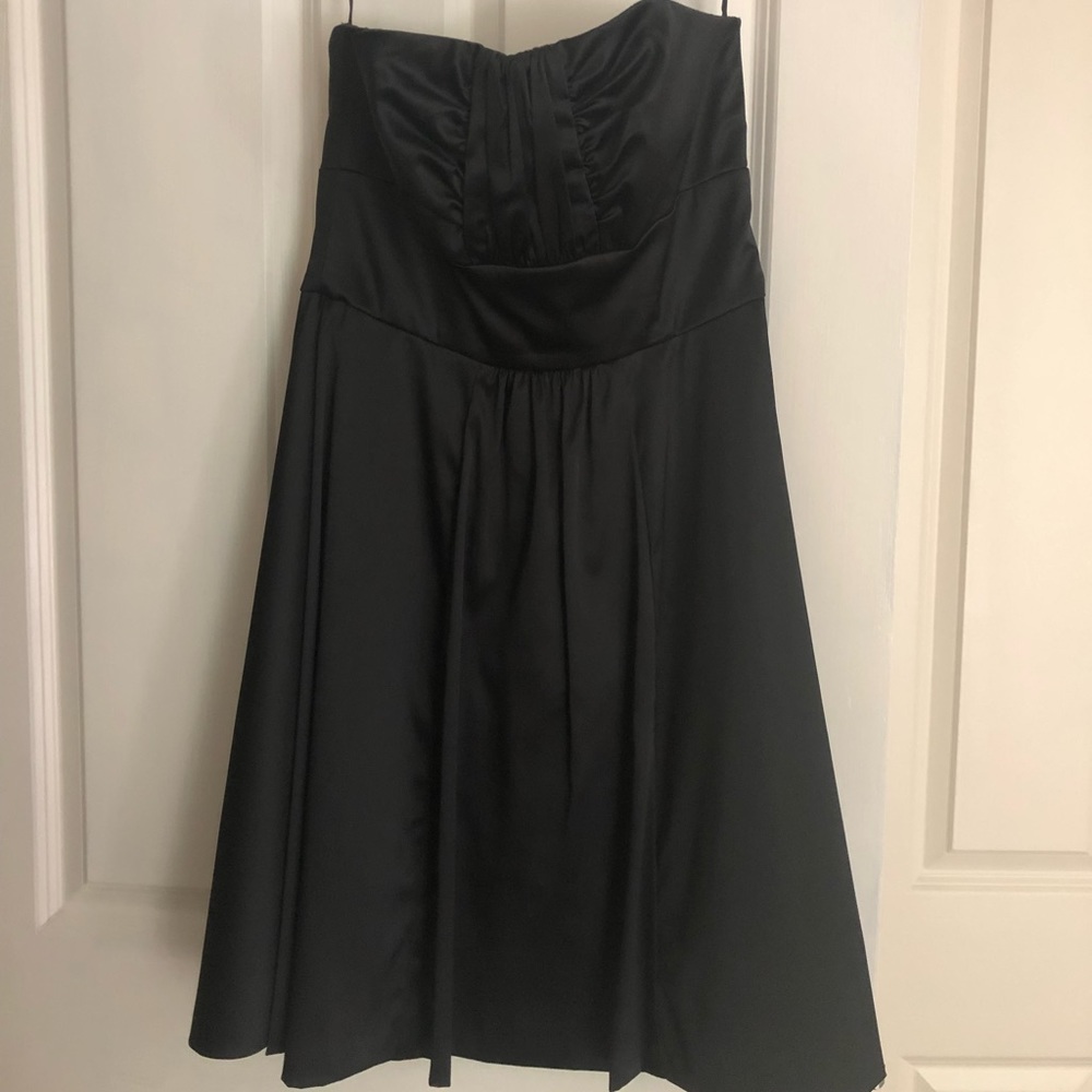 White House Black Market size 8 black strapless dress